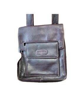 Ewidio Tucci Leather Messenger Bag, Unisex,EUC